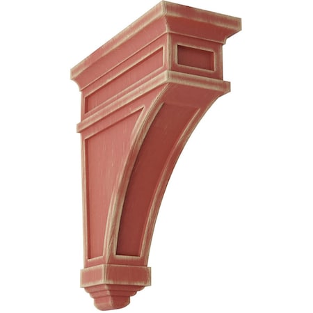 4 1/2W X 10D X 13 3/4H Arlington Wood Vintage Decor Corbel, Salvage Red